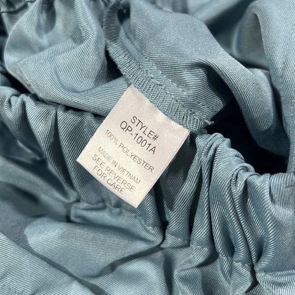 Zenana Woven Drawstring Shorts M Seafoam Pockets New - Picture 6 of 7